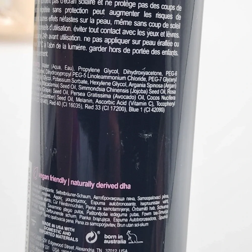 B Tan Self Tan Mousse I Want the Darkest Tan Possible 1 Hour 6.7 Fl Oz Mitt New